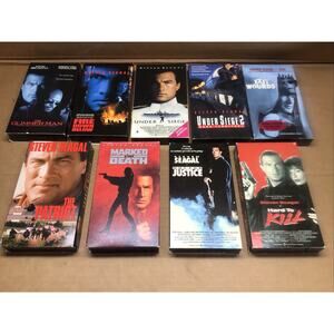 Steven Seagal VHS Lot 9 Movies Out For Justice Under Siege Marked For Death